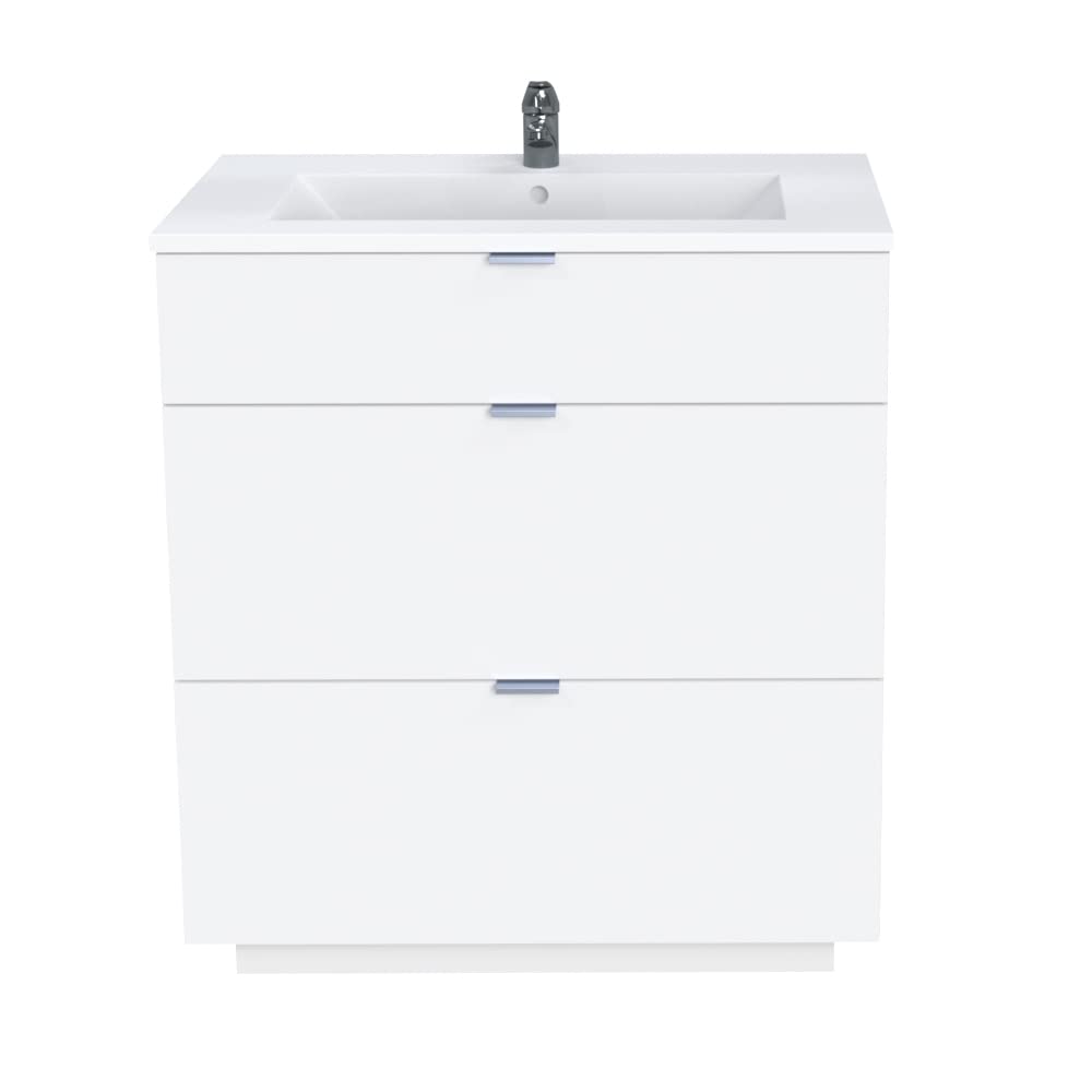 Meuble sous-vasque MARBELLA 80 cm + 3 tiroirs / Blanc
