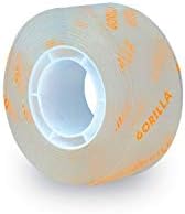 Gorilla Tough & Clear Double Sided Mounting Tape, 1" x 60", Clear, (Pack of 10)
