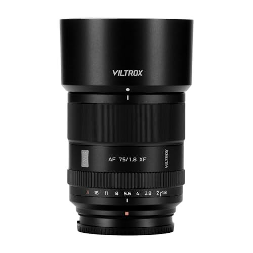 VILTROX AF 75mm f1.8 EVO XF Fujifilm X�}�E���g�p ���^�E�y�� ���]�� �P�œ_�����Y ����af/1.8 �x�m�t�B���� X�}�E���g �~���[���X�J�����p ���������Y