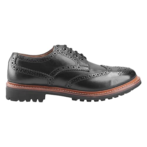 Cotswold Mens Quenington Commando Goodyear Welt Lace Up Shoe Black Size UK 9 EU 432