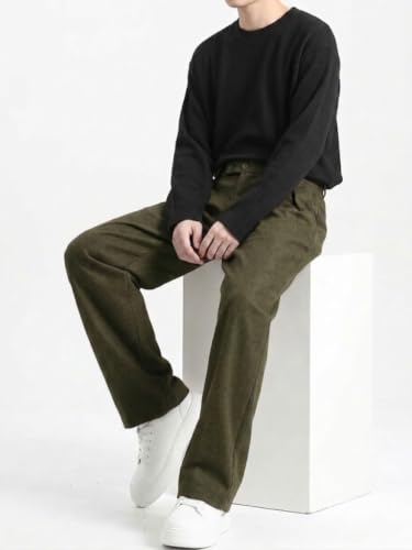 Image of Linen Pants for man | Relaxed Fit Korean Pants | Gurkha Trouser | Lower for Men | Elastic Waist Bottom wear | Straight Fit Casual Trousers | Formal Pant for Office & Wedding