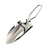 BIUDECO Mini Pala Paleta Plegable Llana accesoria Pala Plegable Portátil Herramienta de cultivador de jardín Mini Paleta Herramienta de jardín práctica Pala de Playa Pala de jardín Silver
