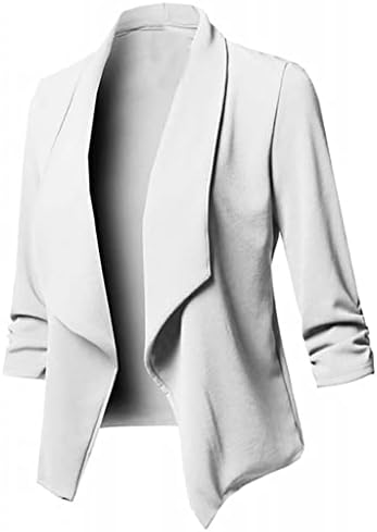 Womens Blazer White Blazer for Women Half Sleeve Gradient Lightweight Thin Open Front Jackets Plus Size Blazer Blazer for Women