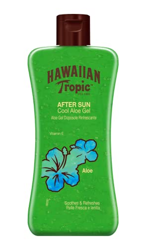 Hawaiian Tropic After Sun Gel Cooling Aloe - Gel After Sun de Aloe Vera para piel irritada por el sol, hipoalergénico y dermatológicamente probado, formato 200 ml