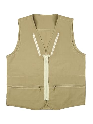 Image of Men's Poplin Outdoors Travel Sports Multi-Pockets Work Fishing Vest