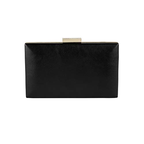 Sac clutch Clode noire en similicuir aux finitions soignées et design épuré