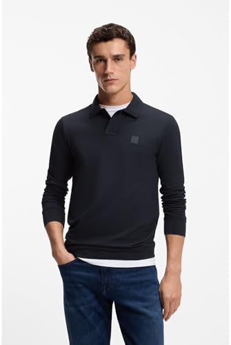 BOSS Hommes Passerby Polo Slim en Coton Stretch à Patch Logo