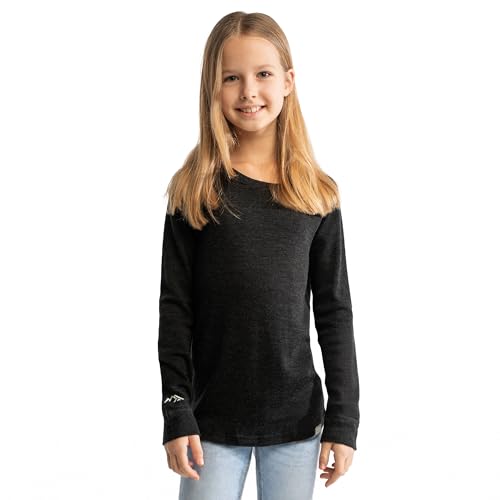 Merino Wool Base Layer Kids - Midweight Long Sleeve Merino Wool Top Kids - Unisex Kid Thermal...