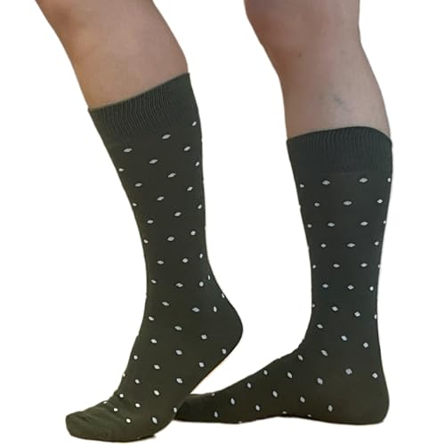Olive Green/Sage Olive/Army Green/Dusty Olive Groomsmen Socks - Stylish Men's Dress Socks Gift