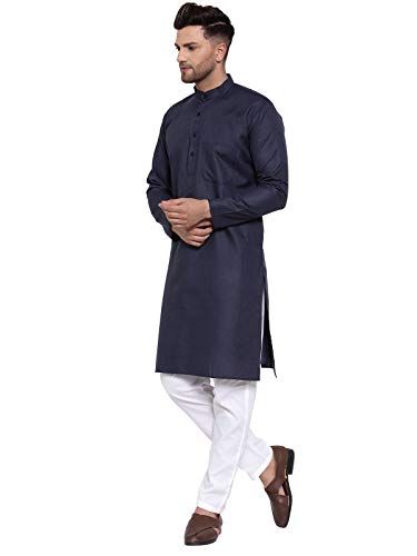 Image of Jompers Men's Cotton Regular Fit Solid Kurtas