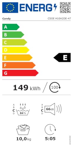 Sèche-linge Pompe à Chaleur CANDY Smart Pro CSOE H10A2DE-47 – 10 kg – Connecté Wi-Fi – 66 dB