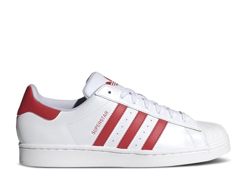 Image of adidas Superstar Mens Shoes, Footwear White /Better Scarlet /Footwear White, Size 10