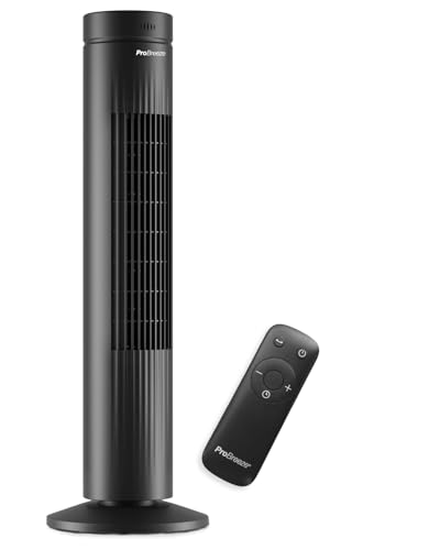 Pro Breeze Turmventilator mit Fernbedienung, 76cm Höhe - Ventilator 65° Oszillation, Timer, 3...