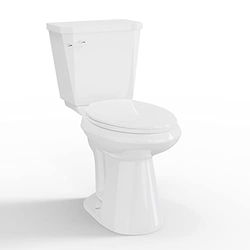 17.1” Tall Toilet Elongated High Toilets Extra Tall Toilet with 1.28 GPF Front Flush,S-Trap Bathroom Toilets For Seniors, Disabled & Tall Person, White Two-Piece Toilet