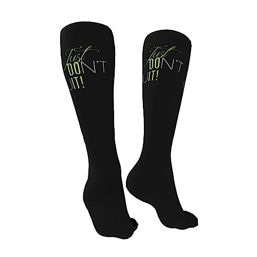 Just Don'T Quit Knee High Socks For Women Long Tube Socks Athletic Compression Socks Unisex High Socks Girls2