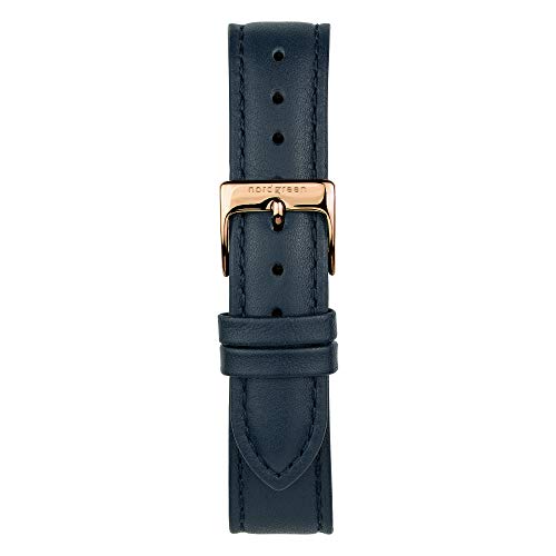 Image of Nordgreen Philosopher Rose Gold Navy Blue Leather 40MM
