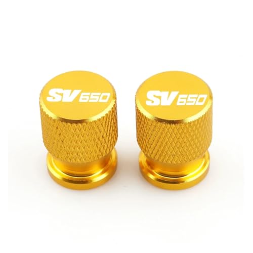 Reifen CNC Ventilmündel Für Suzuki SV650 SV 650 S SV650S Motorrad CNC-Aluminium-Ventilkappen, Staubschutzkappen, 7 Farben, Zubehör, 1 Paar(Yellow)