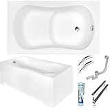 baignoire sabot ancienne zinc ✅🛁 𝗗𝗮𝗻𝘀 𝗹𝗲 𝗹𝗼𝘁: Baignoire rectangle Aria Rehab 120x70 cm, tablier en acrylique, 2x poignées, vidage et trop-plein automatique Alcaplast, silicone, pieds, matériel de montage. Baignoire en acrylique blanc