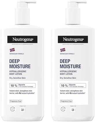 Norwegian Formula Deep Moisture Body Lotion Dry and Sensitive Skin, 400 ml (Pack of 2)