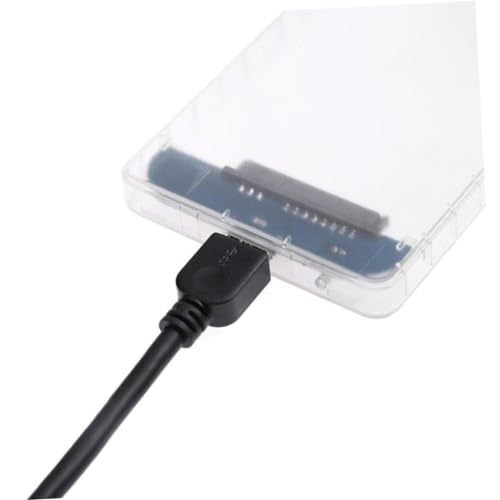 Caja externa USB micro para disco duro SSD transparente miniatura 1