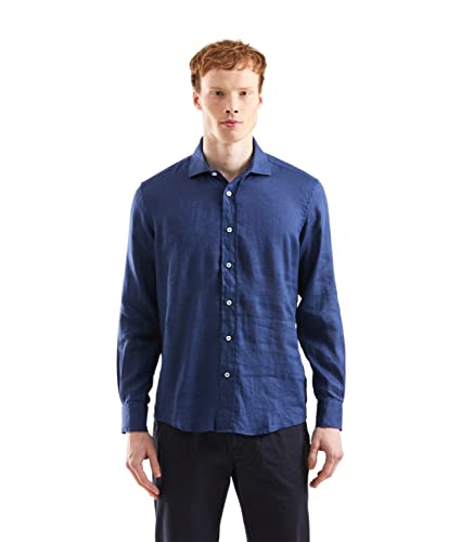 Chemise en lin homme RefrigiWear Cape May bleu classic taille S