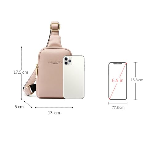 Bolso bandolera de mujer ajustable resistente al desgaste con doble bolsillo PU 4