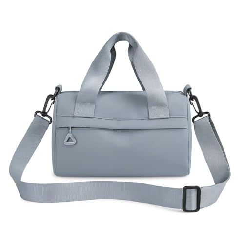 Bolsa Feminina Crossbody Transversal Pequena Impermeável com Bolso Externo e Alça Tiracolo Ajustável (Cinza)
