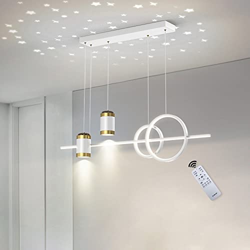 Lampe suspendue LED réglable avec télécommande pour table à manger