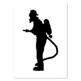 Azeeda A5 'Feuerwehrmann Silhouette' Poster/Kunstdruck 