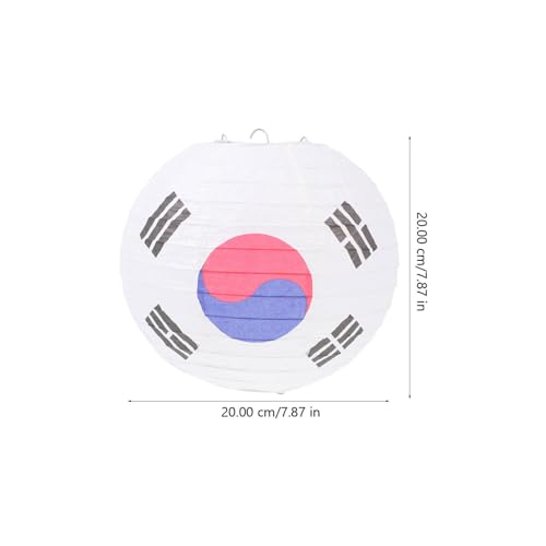 Uonlytech 12 Pcs Korean Flag Lantern Party Lanterns Japanese Pendant Lamp Shade Ramen Bar Lantern Halloween Outdoor Decorations Indoor Hanging Decoration with Lights Paper White Origami
