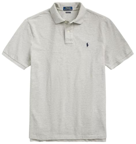 Image of POLO RALPH LAUREN Men's Classic Fit Mesh Pony Logo Polo Shirt (XL, NewGrey)