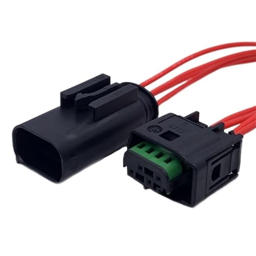 センサー端子 Compatible With B&enz 2 3 4 6 8ピン車リバースセンサーレーダー電子コネクタワイヤーハーネス防水プラグ1-967644-1 968402-1と互換性あり(4P Female and Male)