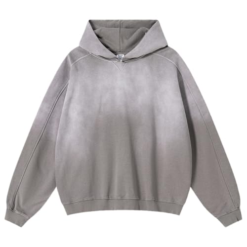 Mens Vintage Hoodies Acid Wash Heavyweight Hoodie Womens Mens Gradient Sweatshirt Unisex Streetwear Pullover