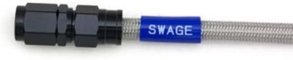 スウェッジライン(Swage Line) SWAGE LINE イージーオーダーブレーキホース 汎用ホース ストレートフィッティング アルミ(ブラック) ブラックスモークホース 425mm BAKB-1010M-0425 - 5