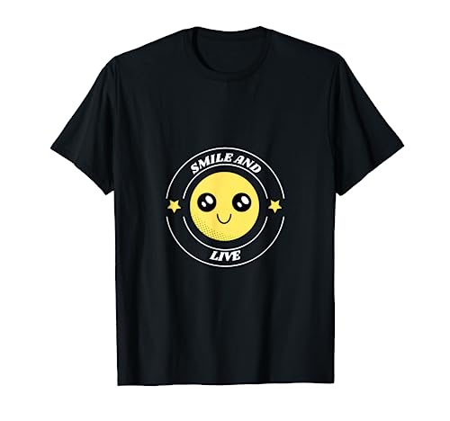 Smile And Live Cute Smiling Designs Presente Camiseta