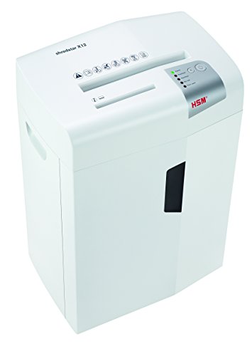 Hsm Shredstar X12 Cross-Cut; Shreds Up To 12 Sheets; 6.1-Gallon Capacity Shredder, White #TOP4