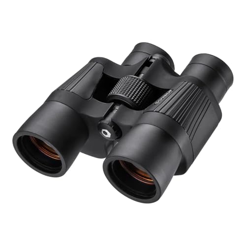 Barska X Trail Reverse Porro 8 x 42 Binoculars - Black Porro Prism Binoculars Variety Magnifications Coated Optics Wide Angle Large Objective Lenses Rubber Armor Non Slip Grip Carry Case Neckstrap
