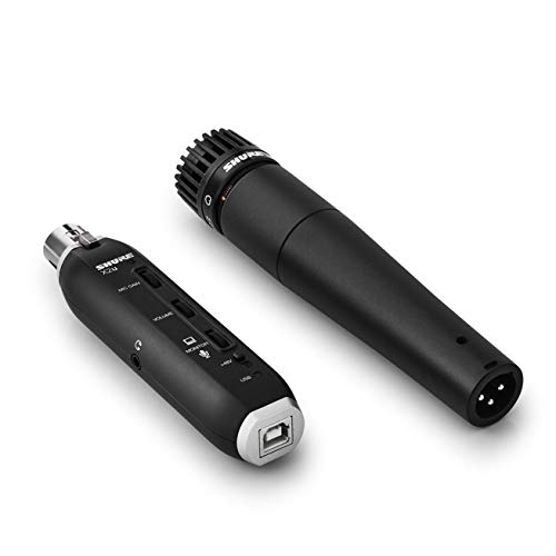 Shure Sm57 Cardioid Dynamic Instrument Microphone With X2U Xlr-To-Usb Signal Adapter For Zero-Latency Monitoring (Real-Time Playback), 3M Usb Cable, A25D Mic Clip And Two Storage Bags (Sm57-X2U) #TOP3