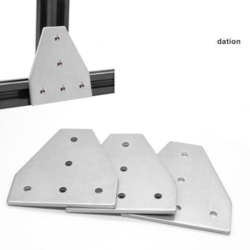 Image of 10pcs 4040 Corner Bracket T Joint Plate Connector T Slot Hardware V Slot Accessories 4040 4080 Aluminum Extrusion Bracket Silver