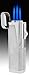 Prestige Import Group Typhoon Triple Flame Torch Lighter with Punch Cutter - Color: Silver