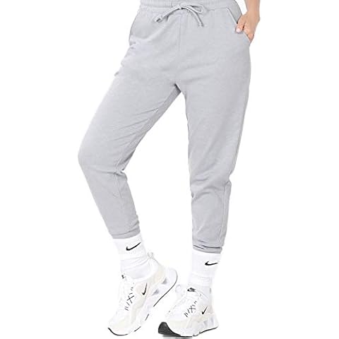 O2 Collection Women's Relax Fit Cropped Jogger Lounge Sweatpants Running Pants (Cotton Heather Grey, Small) Cover