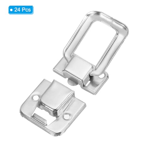 Image of PATIKIL Toggle Catch Lock 1.4 inch x 0.9 inch, 24 Pack Metal Buckle Hasp Lock Latch Clasp for Jewelry Box Wooden Case Decoration, Silver