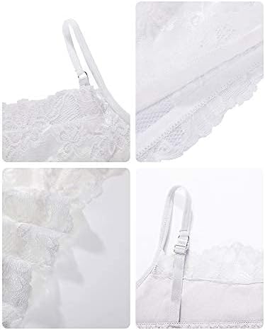 Boao 4 Pieces Women's Lace Camisole Stretch Half Cami Breathable Bra Comfort Lace Bralette Top for Lady Girls - Image 3