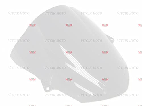 VITCIK Parabrisas de moto, parabrisas de motocicleta compatible con ZX6R ZX-6R Ninja 636 2009 2010 2011 2012 09 10 11 12 Parabrisas (transparente) Cover