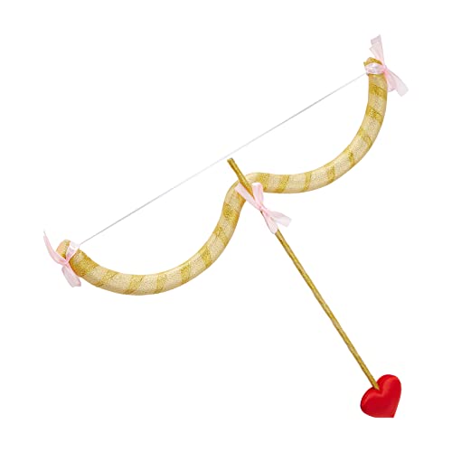 TRURENDI Cupid Mini Arrow Set Valentine's Day Halloween Cupid Costume Prop Party Gift for Man Women Kids Cosplay (Golden, One Size)