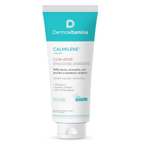 Dermovitamina Calmilene Clin Atop - Emulsione Corpo e Viso - Per le pelle dermatite atopica e xerosi, pelle secca, prurito, arrossamento - 99% ingredienti di origine naturale - 400 ml