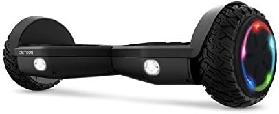 Jetson Spin All Terrain Hoverboard with LED Lights, Self-Balancing Hoverboard with Active Balance Technology, Range of Up to 7 Miles, Ages 13+, Black, JAERO-BLK