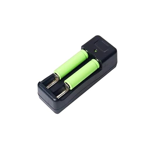 Image of Lithium Ion Charger Universal Trimmer Battery Charger for Series 18650 Lithium Battery 2 Slot Rechargeable 3.7 Volt Battery Charger Black (Pack of 1) (2-Slot Charger)