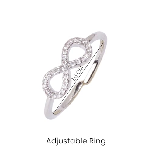 Image of SALTY Anti Tarnish Finger Ring for Women | Adjustable Fancy Jewellery Design | Fashion Accessories for Girls | Minimal Jewelry | Gift for Diwali, Christmas, Marriage, Birthday
