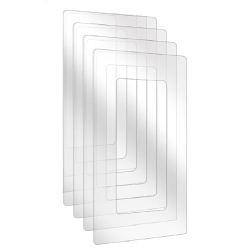 Beekeg 4 Stücke lichtschalter Schutz,wandschutz für lichtschalter,Tapetenschutz für Steckdose und Lichtschalter,steckdosenblende für jedes Schalterprogramm-Transparent 4er 3-fach